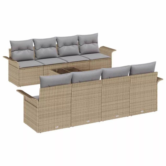 VidaXL - Garten-sofa poly-rattan, One Size, Beige