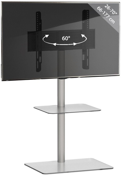 Universal TV VESA Standfuß Ständer Fernseh Rack Alu Glas Ablage Alani Fachboden Universal TV VESA Standfuß Ständer Fernseh Rack Alu Glas Ablage Alani Fachboden