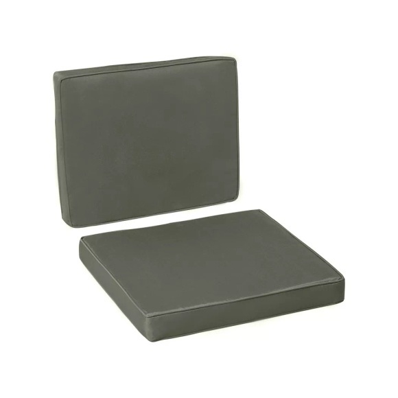 Northio - 2er-Set Sitzkissen, 56 x 52 cm Stuhlkissen mit Reißverschluss, Stoffbezug, 7cm dick Polsterauflage, waschbar Sitzpolster für Haus, Garten, Auto, Büro, Sofa, Stühle, Dunkelgrau Aosom, One Size