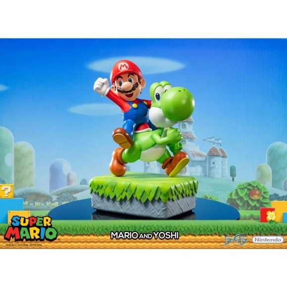 FIRST 4 FIGURE Super Mario - Mario und Yoshi: Standard Edition - Harzstatue (Mehrfarbig)