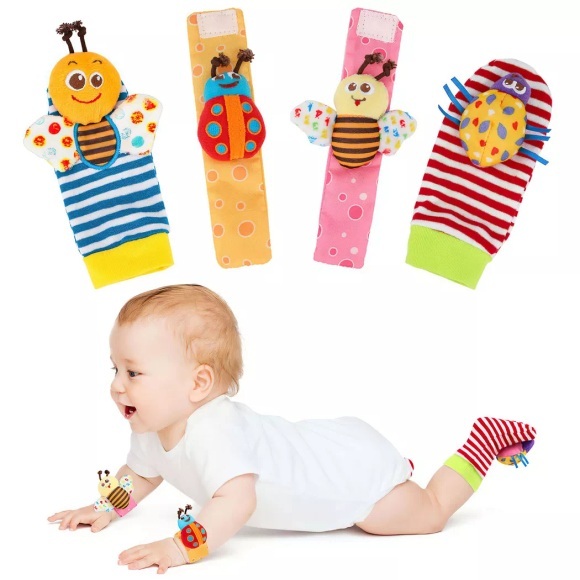 Activity-board - Baby Rassel Spielzeug Tier Handgelenk Rassel, One Size, Multicolor