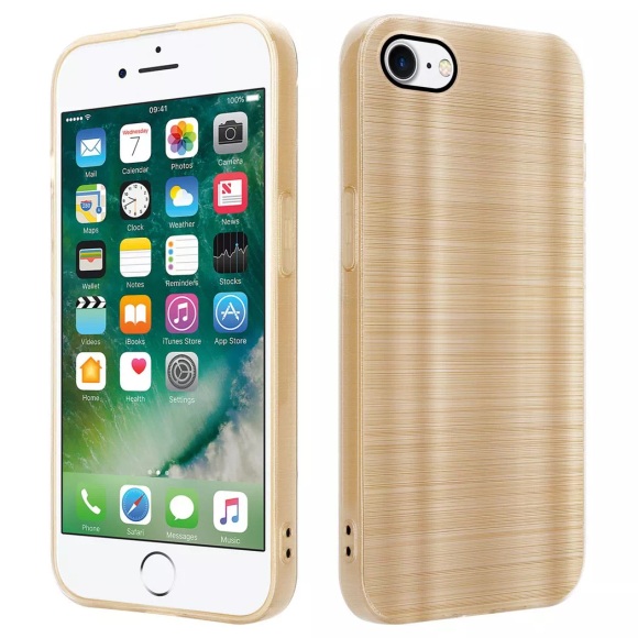 Hülle für Apple iPhone 7 7S 8 SE 2020 im Brushed Design