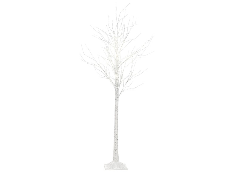 Beliani Outdoor Weihnachtsbeleuchtung LED weiss Birkenbaum 190 cm LAPPI Outdoorteppich