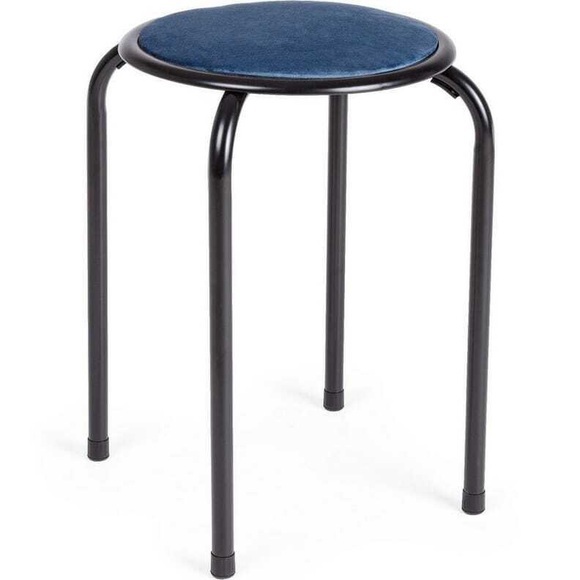 Bürohocker Amal Samt blau