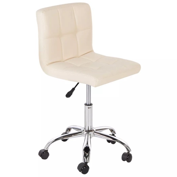 Beliani - Bürostuhl aus Kunstleder Glamourös MARION, One Size, Perle