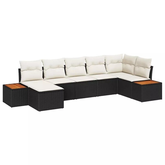 VidaXL - Garten-sofa poly-rattan, One Size, Schwarz