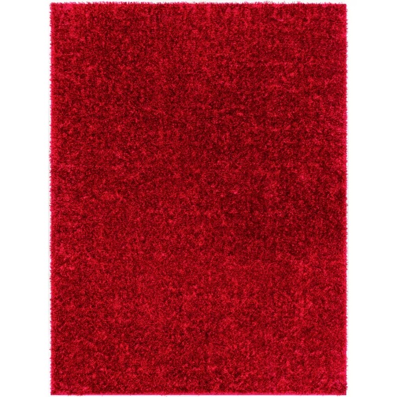 LIVABLISS - CLAIRE Hochfloriger Shaggy-Teppich Einfarbig, 200X280CM, Rot