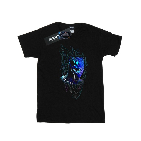 Black Panther Neon Mask Tshirt Unisex Schwarz 128