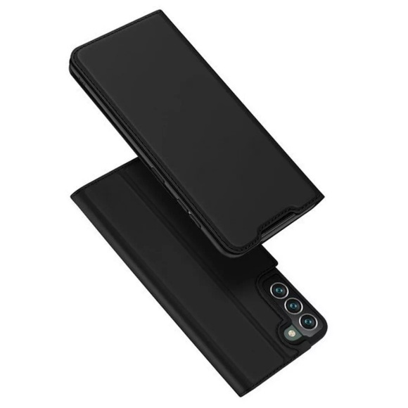 Dux Ducis - Samsung Galaxy S22+ Plus 5G Flip Wallet Cover Leder Tasche - Schwarz