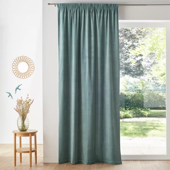 La Redoute Intérieurs - Vorhang Velvet, 135x260 cm, Grün