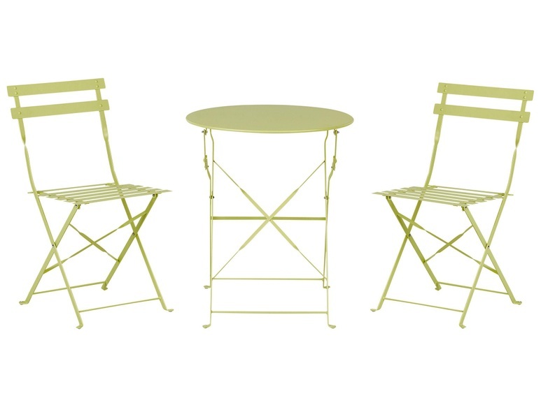Beliani Balkonset limette 2 Stühle FIORI
