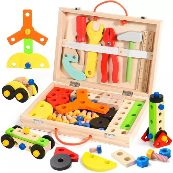 Activity-board - Werkzeugkasten Kinderspielzeug, Kinderwerkzeug Holzspielzeug Werkzeugkasten, One Size, Multicolor