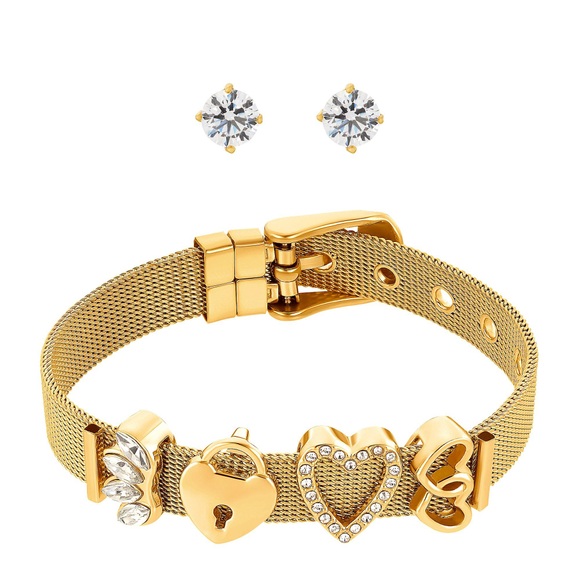 Set Milanaise Goldfarbend Damen Gold ONE SIZE