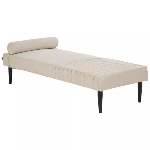 Beliani - Chaiselongue aus Polyester Modern MAURIAC, One Size, Perle