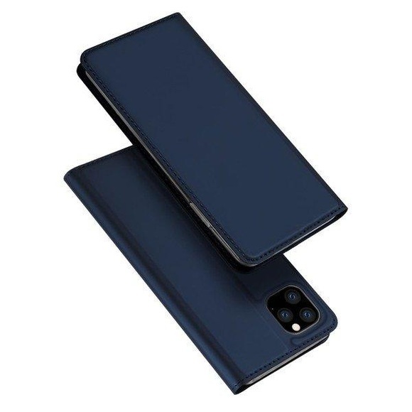 Dux Ducis - iPhone 11 Pro Max Flip Wallet Cover Leder Tasche - Dunkelblau