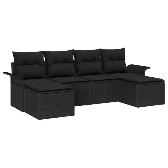 VidaXL - Garten-sofa poly-rattan, One Size, Schwarz