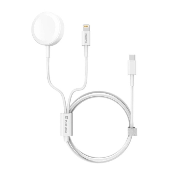 Apple Watch Iphone Usb-c Kabel Swissten Unisex Weiss 1.2 m