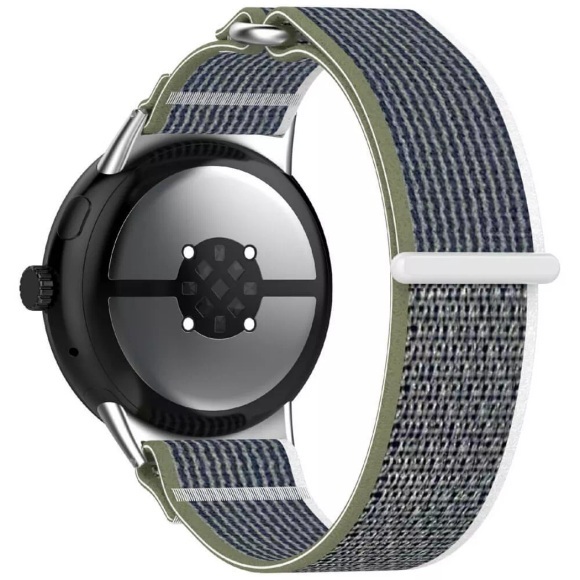 Cover-Discount - Google Pixel Watch 3 45mm Nylon Stoff Band flexibel mit Klett, Grün,