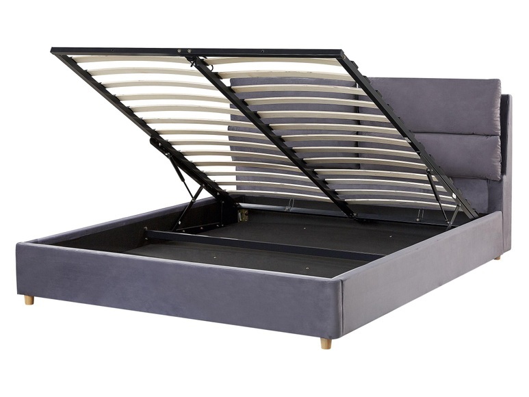 Bett mit Lattenrost aus Samtstoff Modern BATILLY Bett mit Lattenrost aus Samtstoff Modern BATILLY