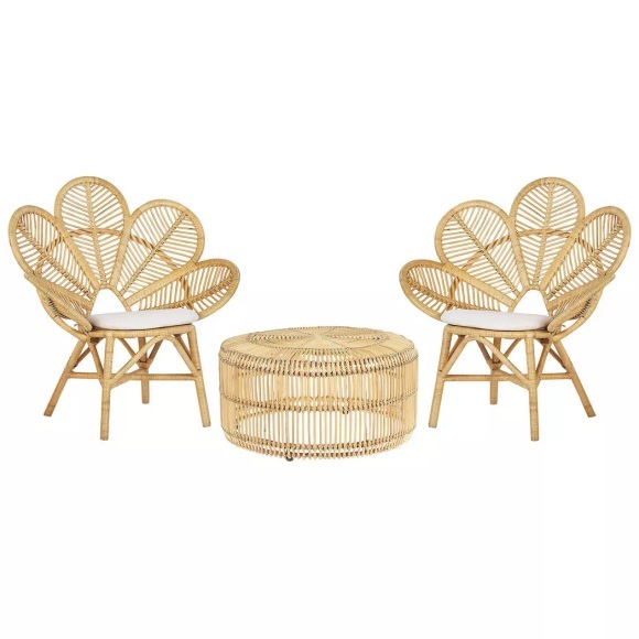 Beliani FLORENTINE Couchtisch + Stühle
