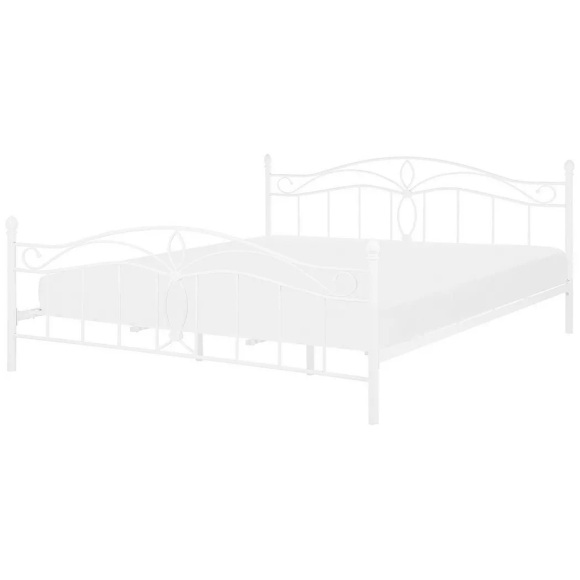 Beliani Metallbett weiss Lattenrost 180 x 200 cm ANTLIA