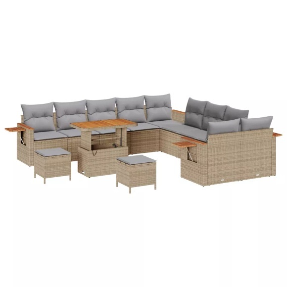 VidaXL - Garten-sofa poly-rattan, One Size, Beige