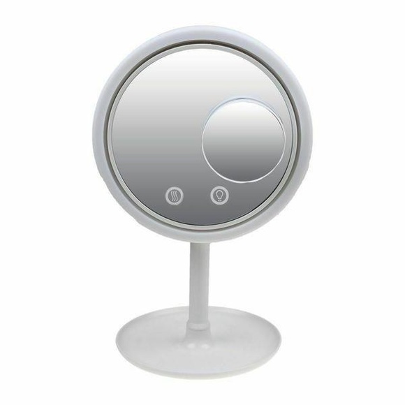 Schminkspiegel mit LED-Beleuchtung und Ventilator Schminkspiegel mit LED-Beleuchtung und Ventilator