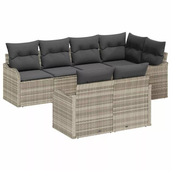 VidaXL - Garten-sofa-set poly-rattan, One Size, Grau