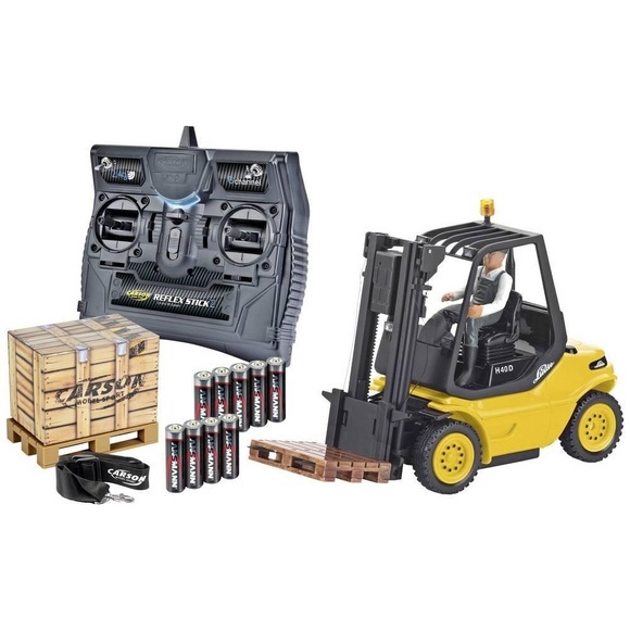 Carson Modellsport 907673 1:14 Gabelstapl. Linde 2.4G 100%RTR gelb 1:14 Elektro RC Einsteiger Funktionsmodell 100% RtR