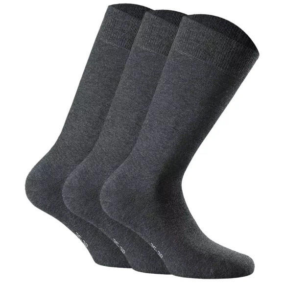 Rohner Socks Socken Cotton II Anthrazit 3er-Pack