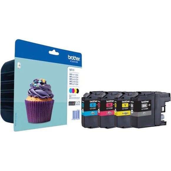 Brother Original Tintenpatrone LC-123 Value-Pack, BK/C/M/Y