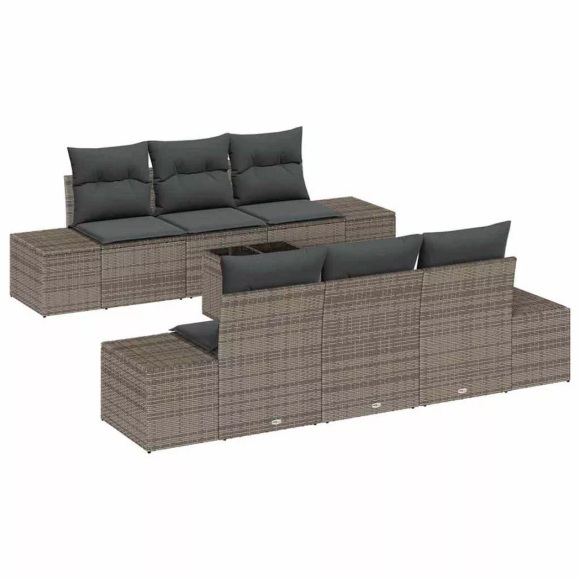 VidaXL - Garten-sofa poly-rattan, One Size, Grau