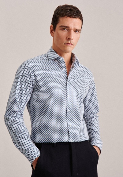 Business Hemd X-slim Fit Langarm Druck Herren Grün 43