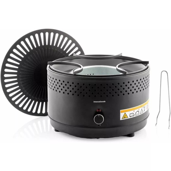 InnovaGoods - Tragbarer rauchfreier Holzkohlegrill, 0