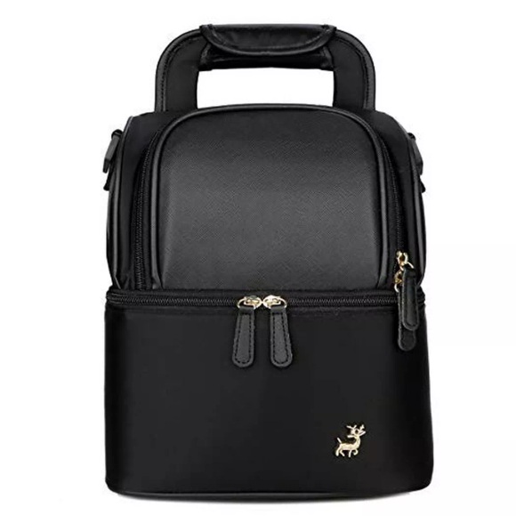 Babyflaschen-kühltasche/wasserdichter Babymilchbeutel-gefrierschrank/reiserucksack Für Mütter/tragbare, Wärmeisolierte Lunchbox Unisex Schwarz ONE SIZE