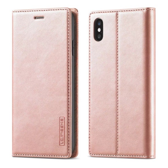 iPhone Xs / X  - Stand Flip Case Hülle rosa