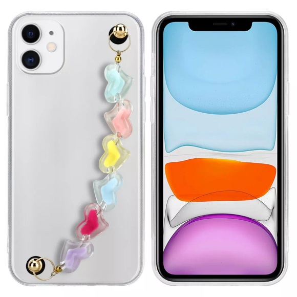 Hülle für Apple iPhone 11 mit Handgelenk Kette