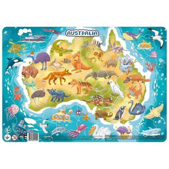 Dodo - Rahmenpuzzle Australien 53 Teile, 5J+