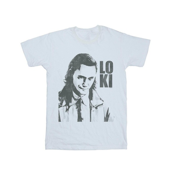 Loki Head Poster Tshirt Unisex Weiss 128