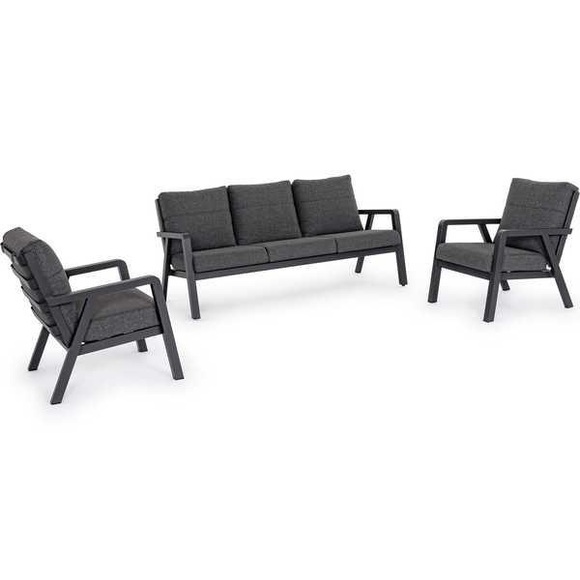 Garten Lounge Truman anthrazit (3er-Set)