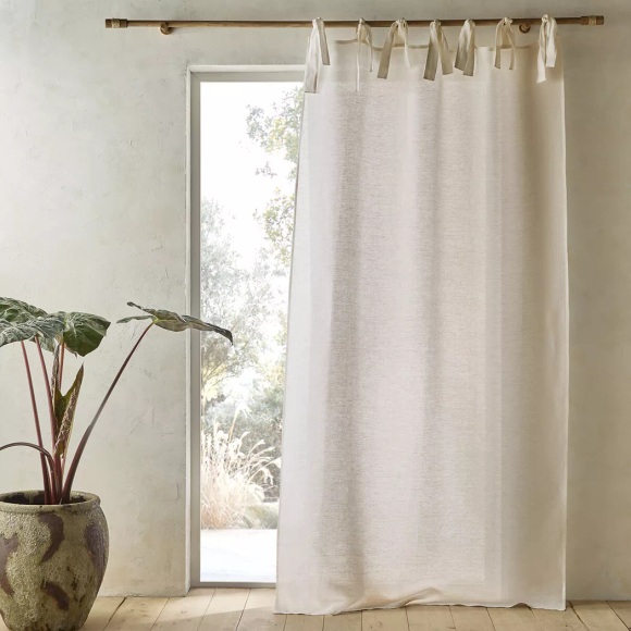 Vorhang Colin Aus Leinen Unisex Weiss 140 X 260 cm