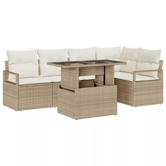 VidaXL - Garten-sofa poly-rattan, One Size, Beige