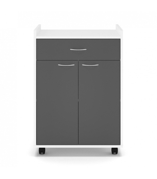 Küchenschrank Mit 2 Türen Und 1 Schublade - Cooky Unisex Grau ONE SIZE