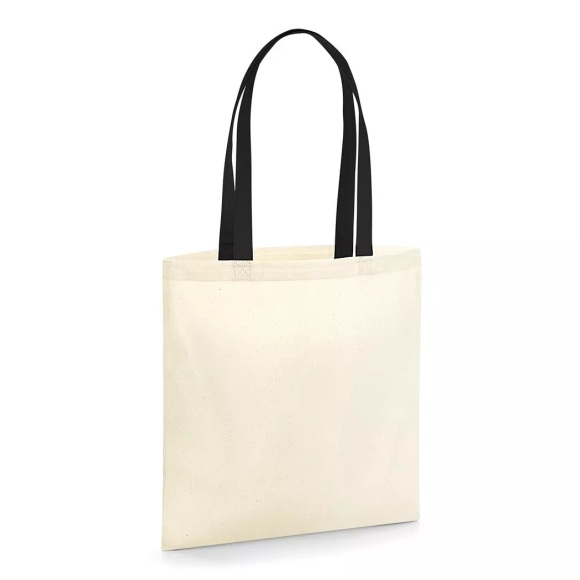 Tragetasche Earthaware Aus Biobaumwolle, Kontrasthenkel Damen Space Black ONE SIZE