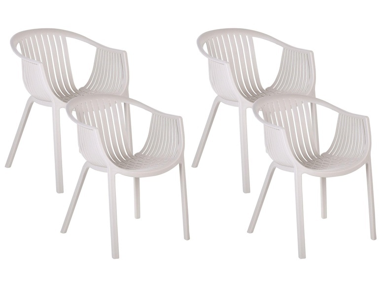 Set mit 4 Stühlen aus Kunststoff Modern NAPOLI Set mit 4 Stühlen aus Kunststoff Modern NAPOLI