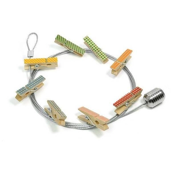 Fotoleine WOODY KLIP 8 Magnete / 150 cm Fotoleine WOODY KLIP 8 Magnete / 150 cm