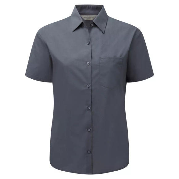 Russell Kurzarmbluse »Collection Poplin Bluse, Kurzarm, pflegeleicht«