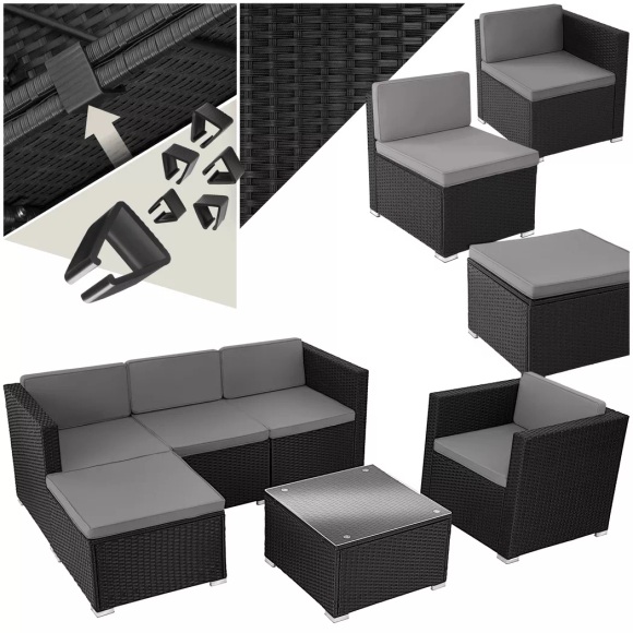 Rattan Lounge Lignano mit Sessel Rattan Lounge Lignano mit Sessel