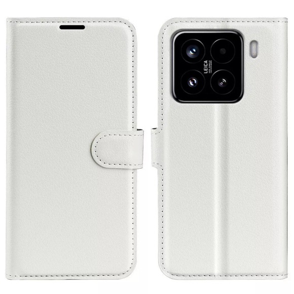 Cover-Discount - Xiaomi 15 - Leder Etui Hülle, Weiss