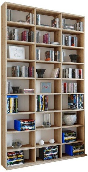 Holz CD DVD Standregal Bücherregal Medienregal Raumteiler Deko Regal Megosa XL Holz CD DVD Standregal Bücherregal Medienregal Raumteiler Deko Regal Megosa XL